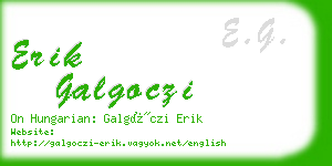 erik galgoczi business card